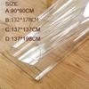 Square Transparent PVC Tablecloth Waterproof Dining Table Cover Transparent Table Cover  Household