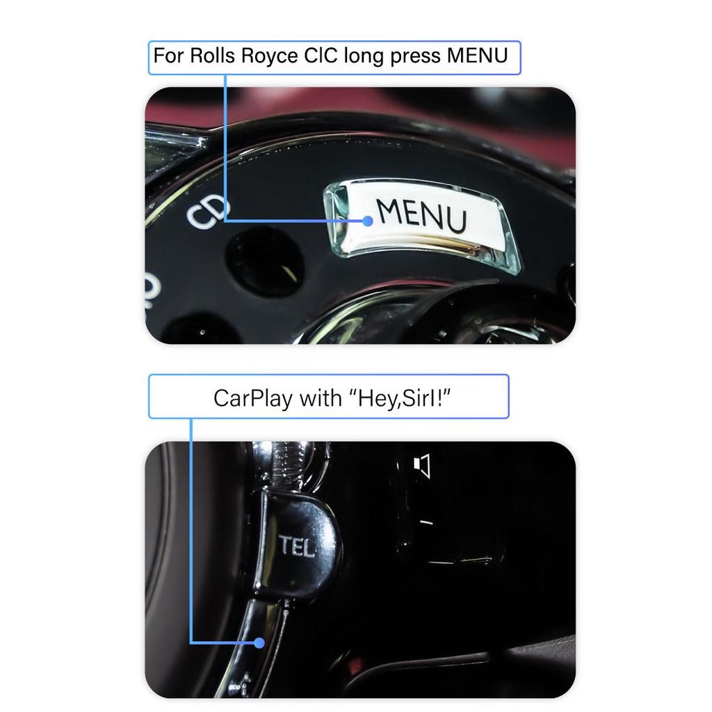 Wireless CarPlay Android Auto DAB DVR HDMI Kit Compatible For Rolls Royce Phantom Ghost CIC Mirror-Link