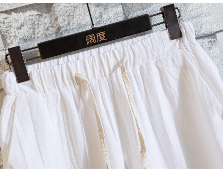 2024 Summer Men's Plus Size Retro Chinese-Style Loose Linen Two-Piece Set