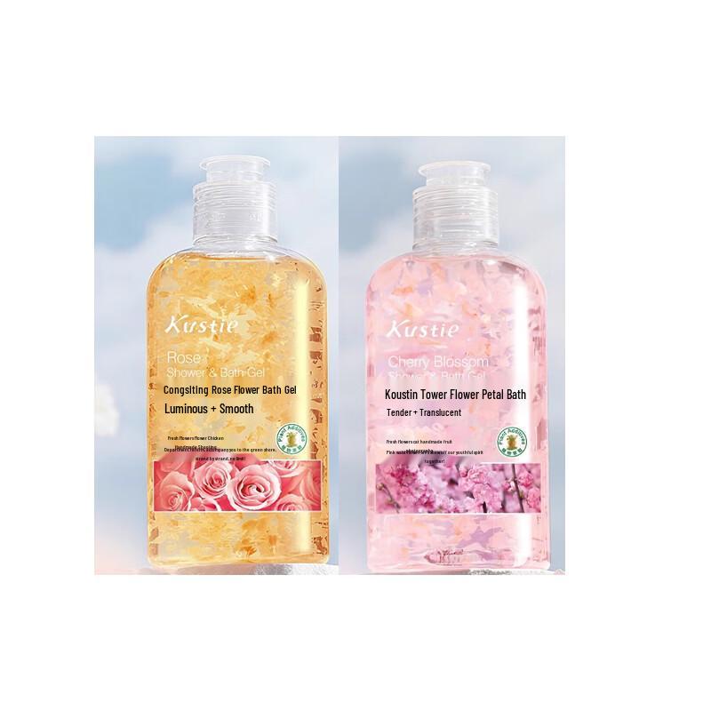 

Kustie Rose & Cherry Blossom Petal Shower Gel Twin Pack