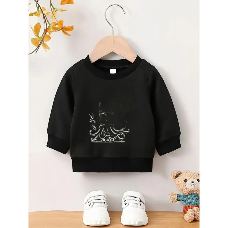 Kids Sweatshirt,Cool Cartoon Print Pattern, Skin Friendly Soft Spring and Autumn Thin Versatile Round Neck Hoodie