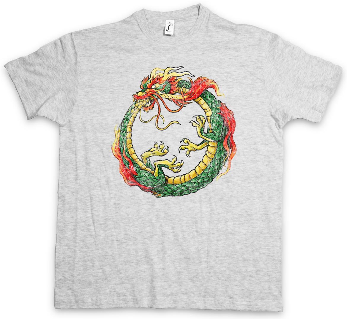 OUROBOROS INFINITY CHINESE DRAGON T-SHIRT Uroboros Ancient Myths Snake Asia L