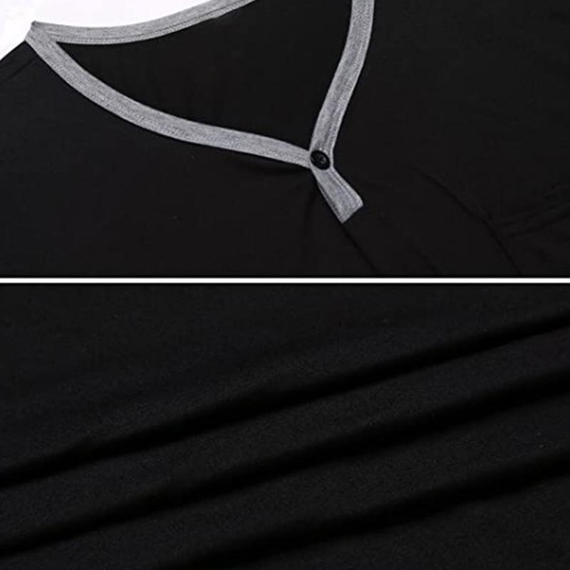 Men's Short Sleeve Thin Lengthened Leisure Loose Skin Friendly Stretchy Robes Bathrobes Vintage Nightgown
