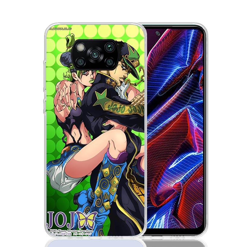 JoJo Bizarre Adventure Jolyne Cujoh Phone Case For Xiaomi Poco X7 X6 X5 Pro F7 Ultra Redmi 15C 15 13 13C 12 12C 10 10A 10C 9 9A