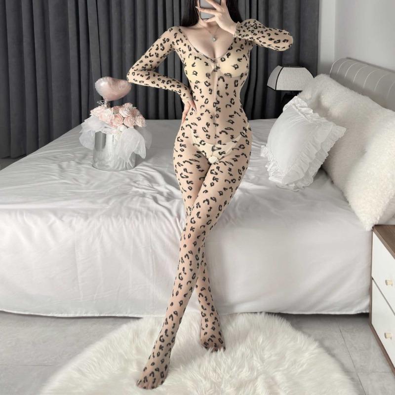 Sexy Sex Stockings Open Gear No-take-off Mesh Coat Hollow One-piece Fishing Net Hand-torn Pure Desire Large Size Uniform Temptation Combination