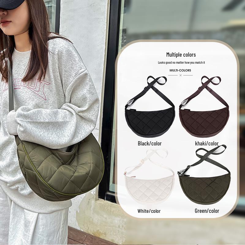 Women's Trendy Nylon Dumpling Bag - Large Capacity Shoulder/Crossbody for Autumn/Winter 2025