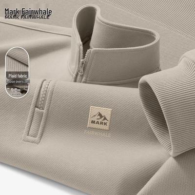 Mark Fairwhale Men's Half-Zip Stand Collar Sweatshirt