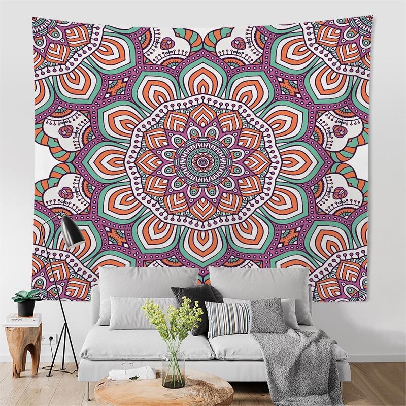 Wall Hanging Tapestry Simple Tapestry Mandala Series Wall Decoration Living Room Bedroom Ethnic Style Home Decoration