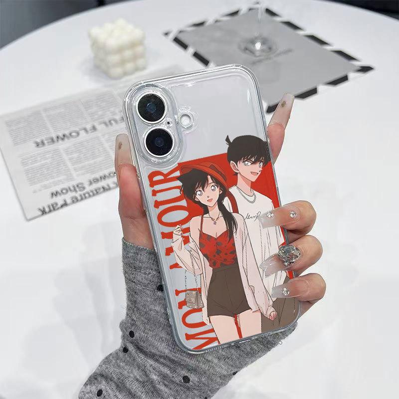 Etui na telefon dla pary anime na iPhone 17 Pro Max, 16, 15 Pro, 14, 13 - Odporne na upadki i Design transgraniczny