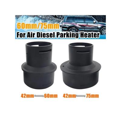 42mm To 75mm/60mm  Diesel Parking Heater Duct Ducting Pipe Joiner Connector Air Vent Outlet Connector Black For Car Truck Camper