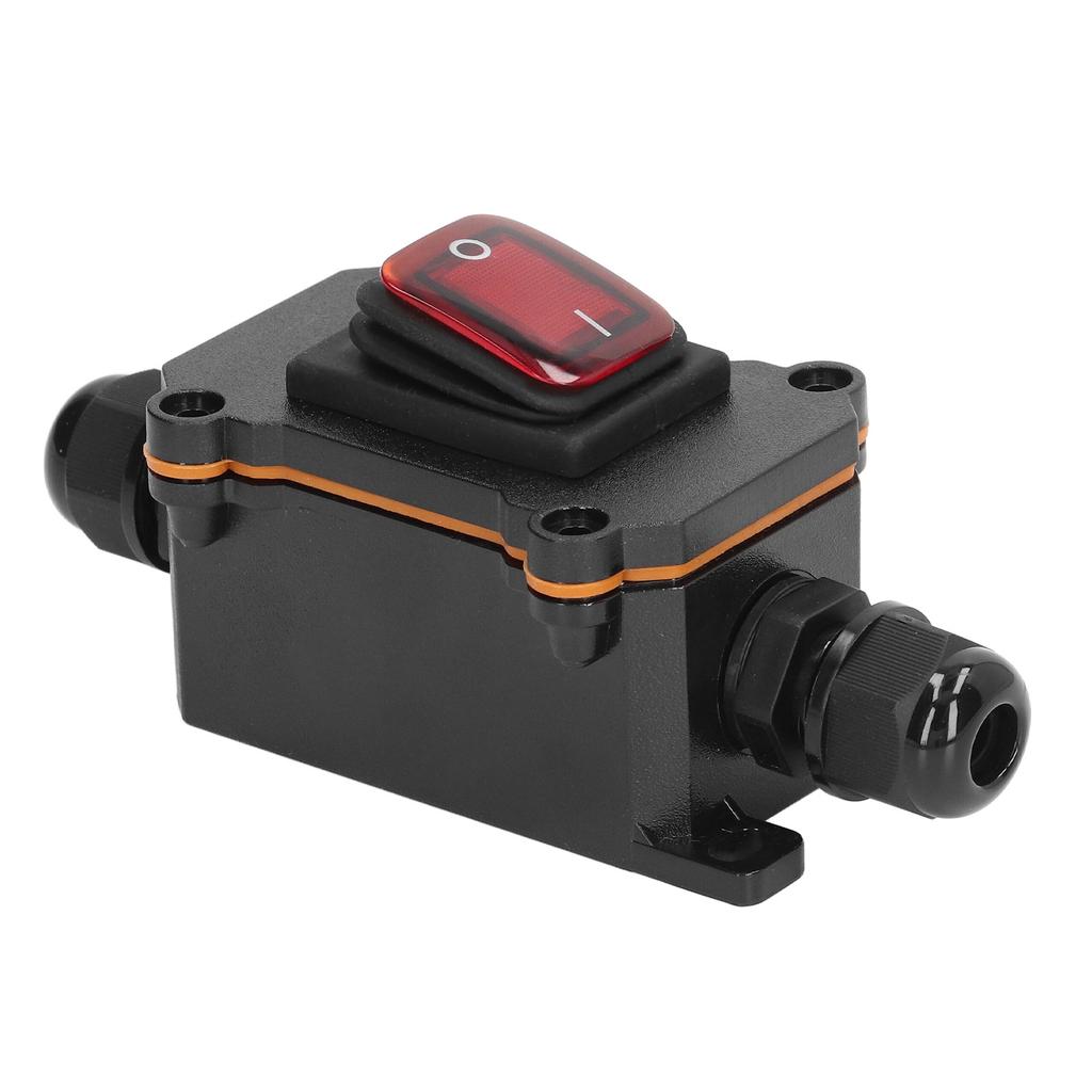 4 Pin 2 Position Inline Cord Switch with Rocker Button IP65 Waterproof On Off Outdoor Toggle Switch