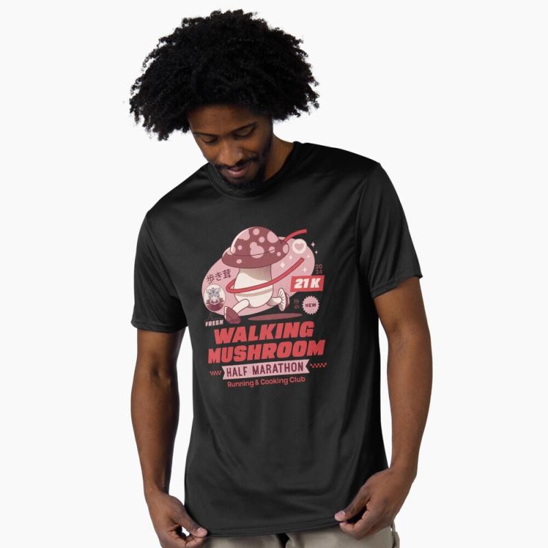 Walking Mushroom Marathon Delicious in Dungeon Gift TShirt for RPG Gamer Dungeon Meshi Graphic clothes All size tops S6XL S