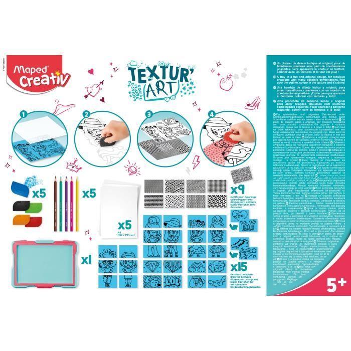 Tablette de dessin Textur'Art Fashion - Maped Creativ - Pour Enfant à partir de 5 ans - Multicolore