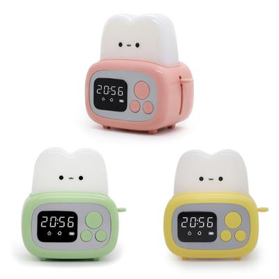Bread Machine Shaped Alarm Clock Lamp Glowing Led Light Ornament for School Office Dormitory Holiday Decoration