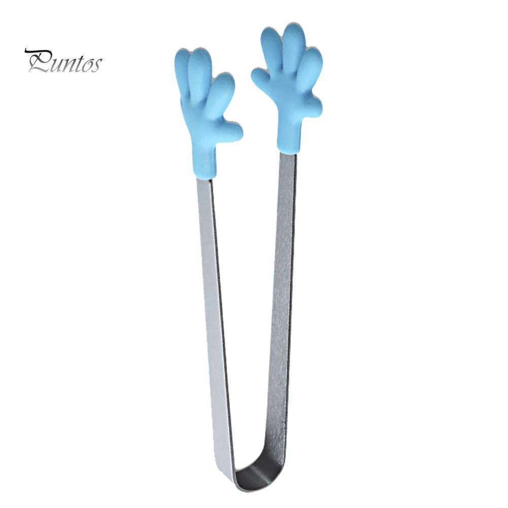 Puntos Küche Silikon Edelstahl kleine Palm Zucker Tong Lebensmittel Clip Klemme Home Tool