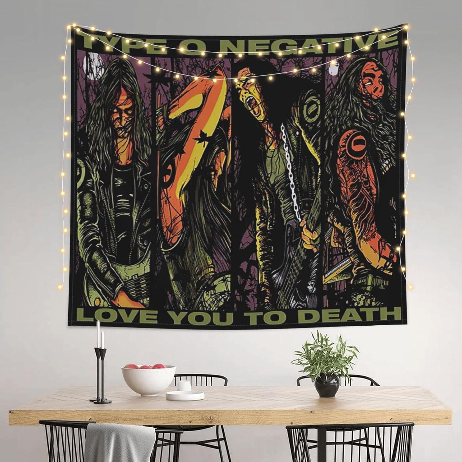 Tapestry of rock music in the style of jump negative 75x100