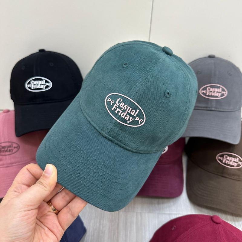 Letter hat women's new high-quality wide-brimmed baseball cap trendy brand polished street cap couple