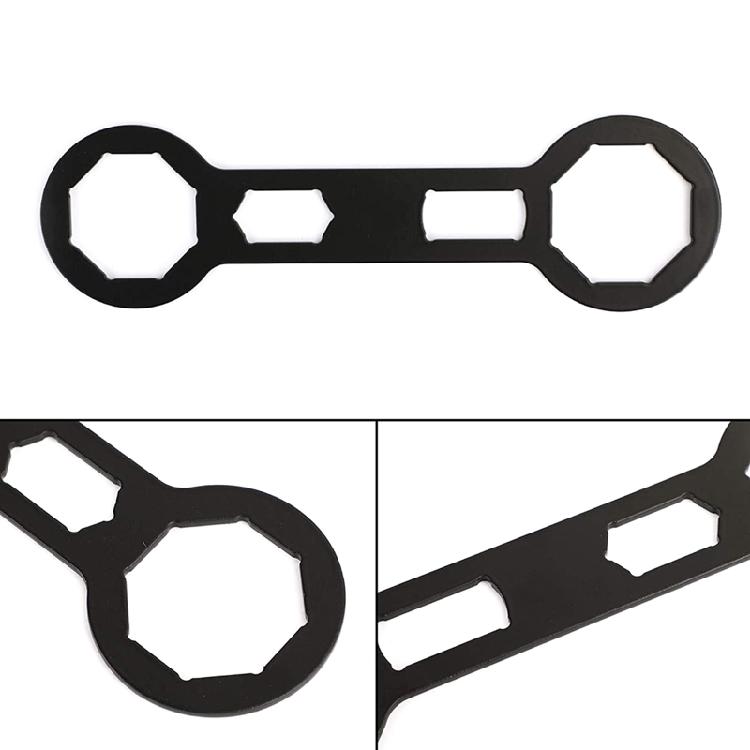 Chave de Tampa de Garfo Dianteiro de Metal Dupla para Cabeça 46/50MM Removedor de Tampa de Garfo Instalação