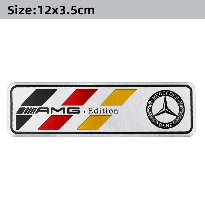 3D Aluminium Car Logo Sticker Decals Auto Decoration Accessories For Mercedes Benz AMG W204 W205 W203 W211 W212 W213 W201 W210