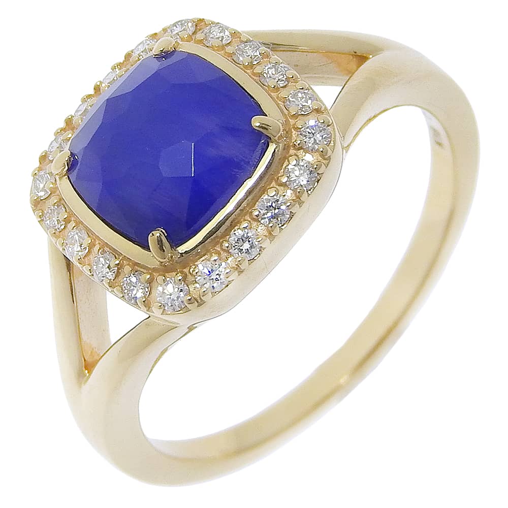 

VENDOME AOYAMA Ring Blue K18 yellow gold/diamond #6.6(US Size) 4.8g Women Used