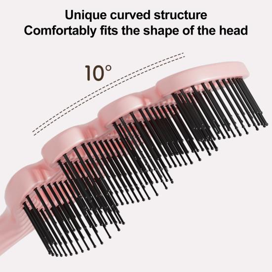 Kids Vented Hair Brush with Ergonomic Handle, Blow Fast Drying Scalp Massage Brush, Detangling Brush for Long Thick Curly Wet Hair