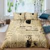 Set Copripiumino Giornale Vecchio Microfibra Vintage Biancheria da Letto Bambino Mongolfiera Camion Retrò Copripiumino Bicicletta