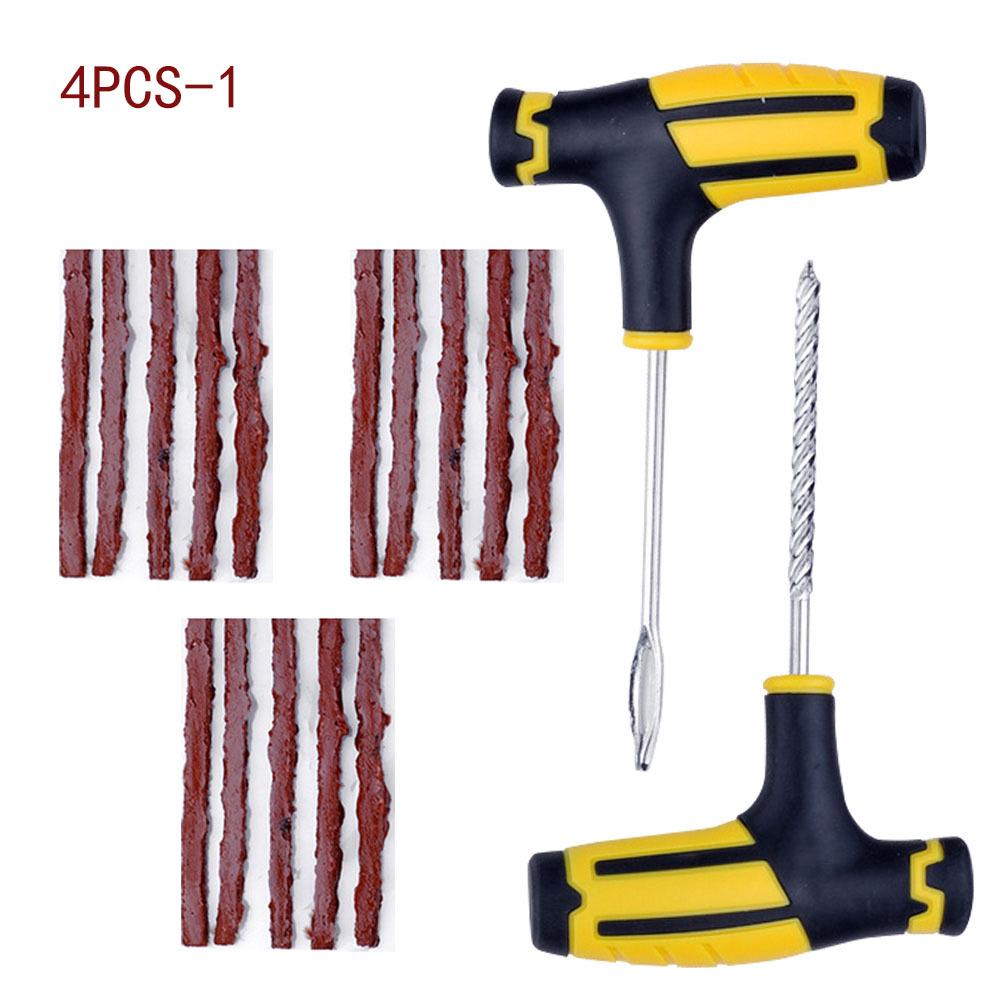 Car & Motorcycle Vacuum Tire Repair Kit with Rubber Strips & Quick Glue