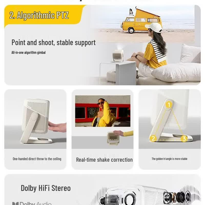 JMGO N1 High Brightness Tri-Color Laser Gimbal Projector (CN version)