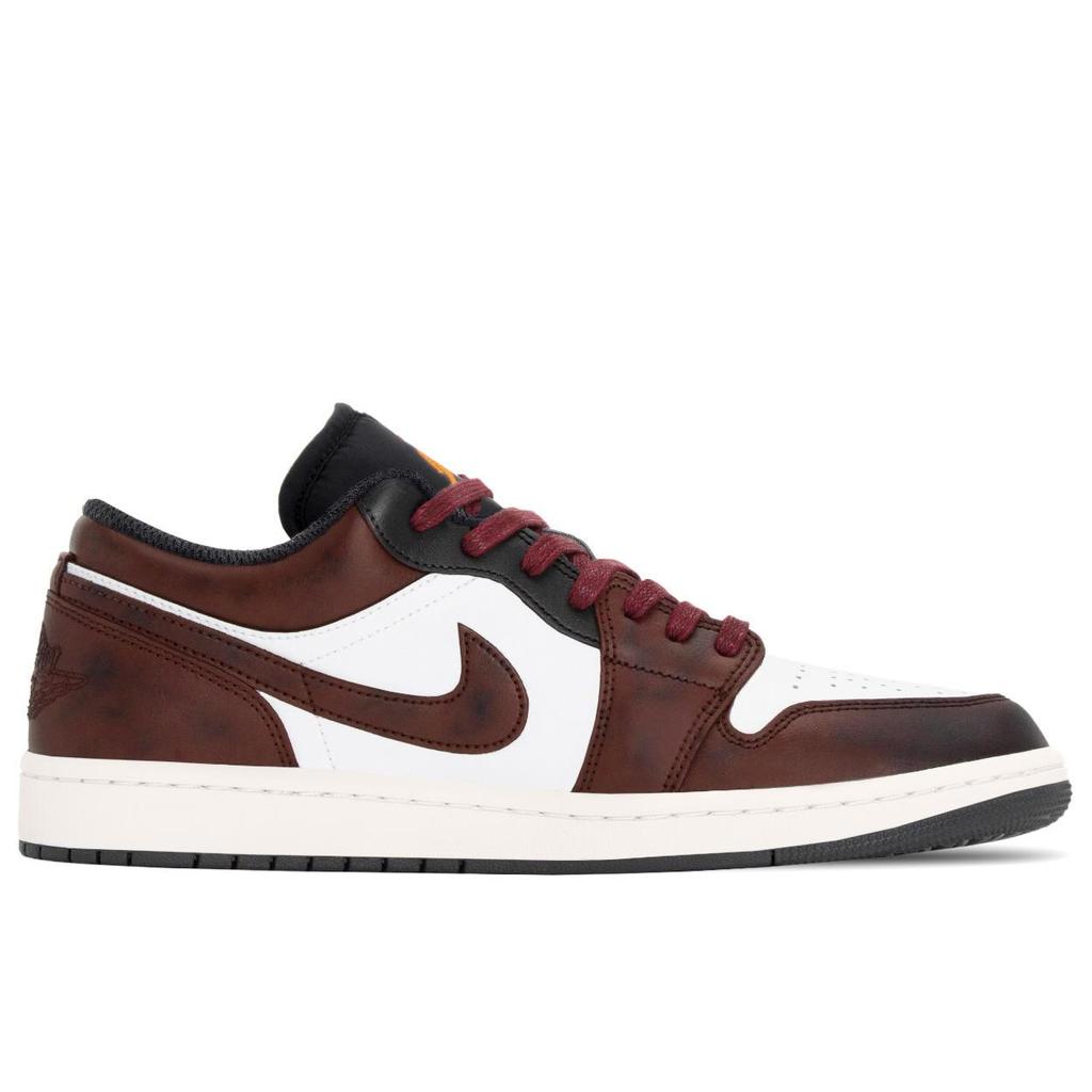 Jordan Air Jordan 1 Koi Fish Abrasion Resistant Low Top Vintage Basketball Shoes Men's Black Red Gold 553558-044(TeamA-)