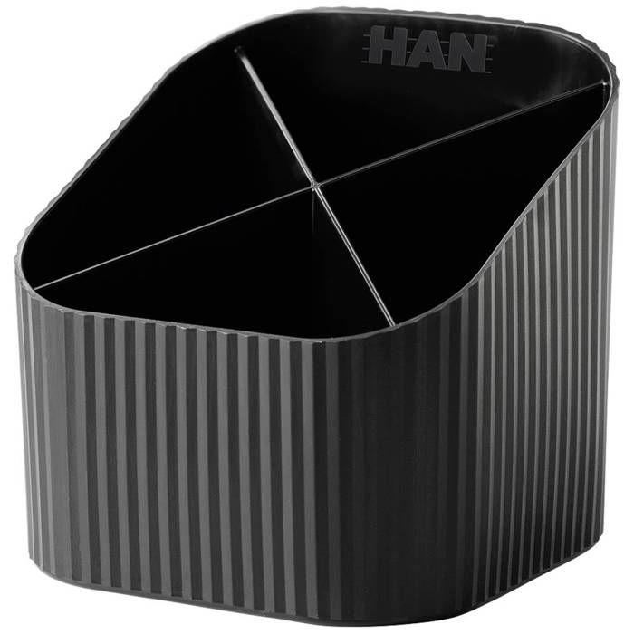 HAN Re-X-LOOP 17238-913 Organiseur de bureau noir Nombre de compartiments: 4