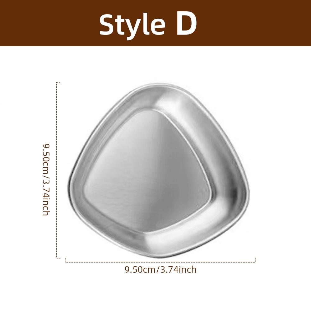 Coffee Bean Weighing Plate Stainless Steel Sauce Dish Plate Irregular Shape Storage Tray Kitchen Coffee Bean Plate Tableware