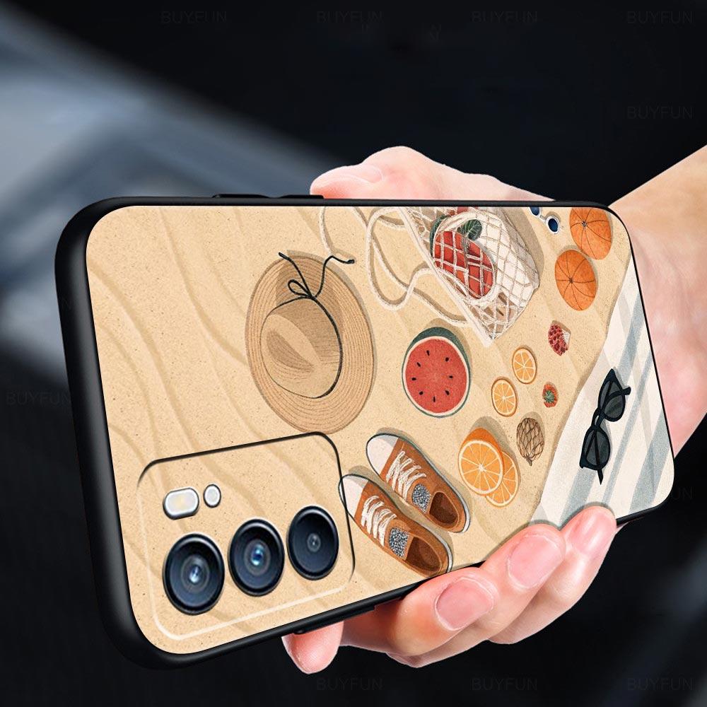 Summer Beach Phone Case For Oppo Reno 13 12 11 10 7 F Find X5 X6 A98 A80 A79 A78 A57 A54 A31 A17 Pro 5G Soft TPU Cover Funda Bag