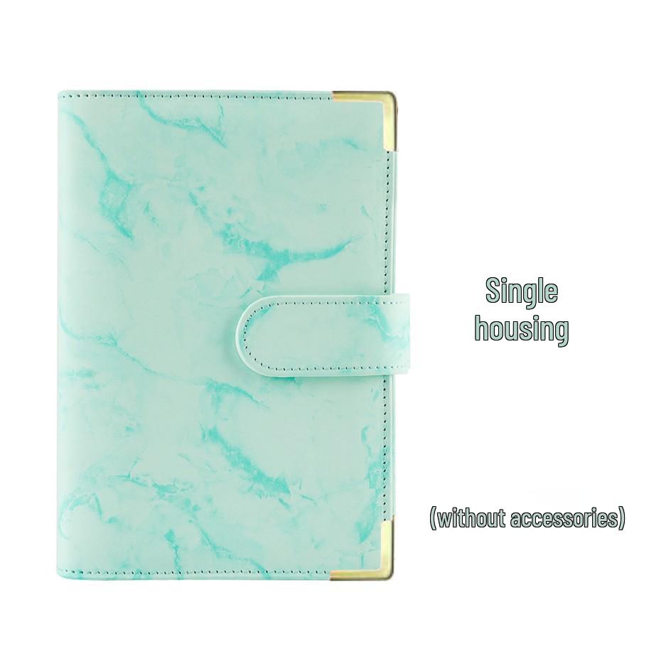 Marble Pattern A6 PU Leather 6-Hole Binder Journal Notebook for Cash Budget