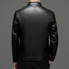 Leather Jacket Spring and Autumn Stand Collar Leather Jacket Men's Casual Middle-aged Dad Wear Sheepskin Leather Jacket