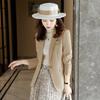 Women's Slim Fit Black Suit Jacket - Elegant Spring/Autumn Fashion, Petite High-End Drape Style