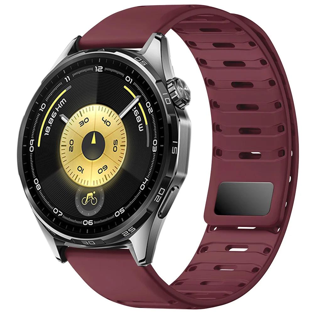 22mm Silicone Strap For Huawei Watch 5 4 3 46mm GT6/5/3/2 Pro GT6/5/4/3 46mm Sport Magnetic Buckle Adjustable Bracelet Wristband