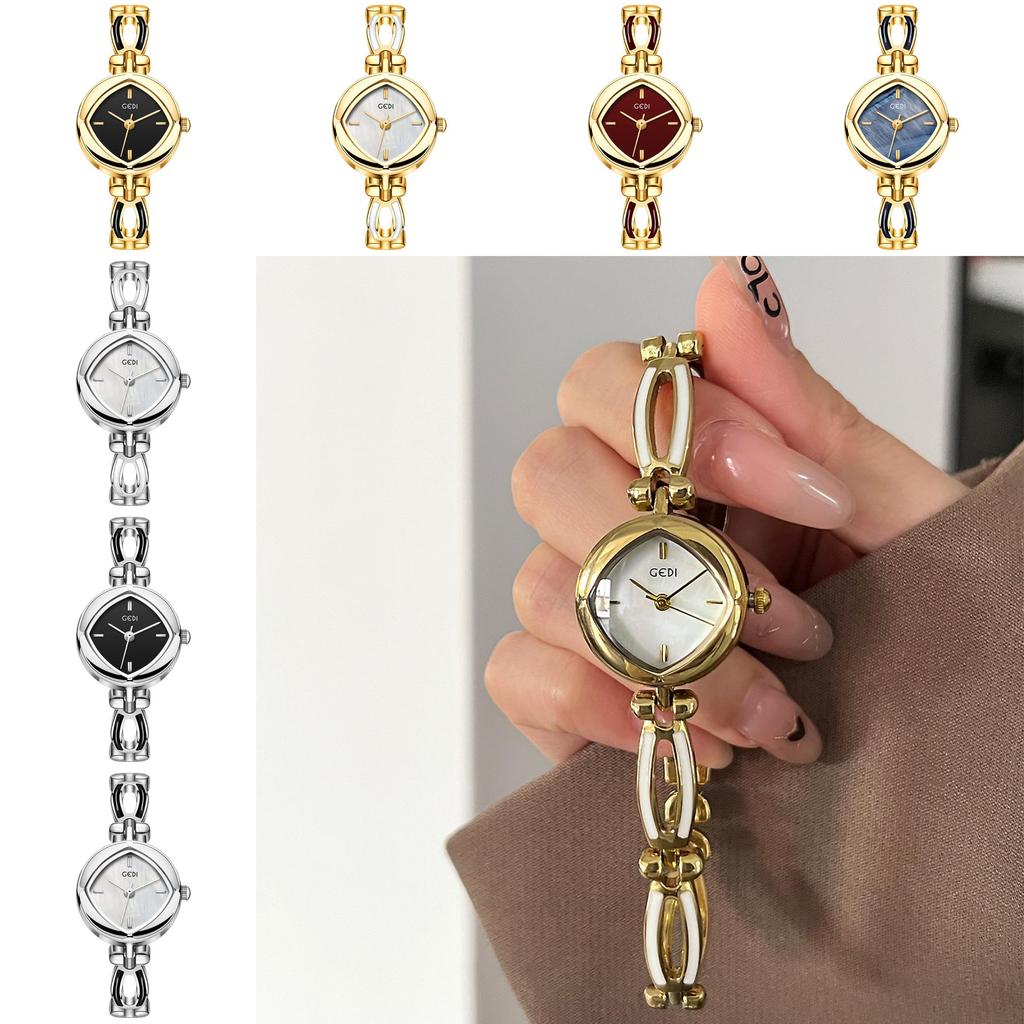 Vintage Diamond Shaped Ladies Quartz Watch With Water Resistance For Fashion Enthusiasts