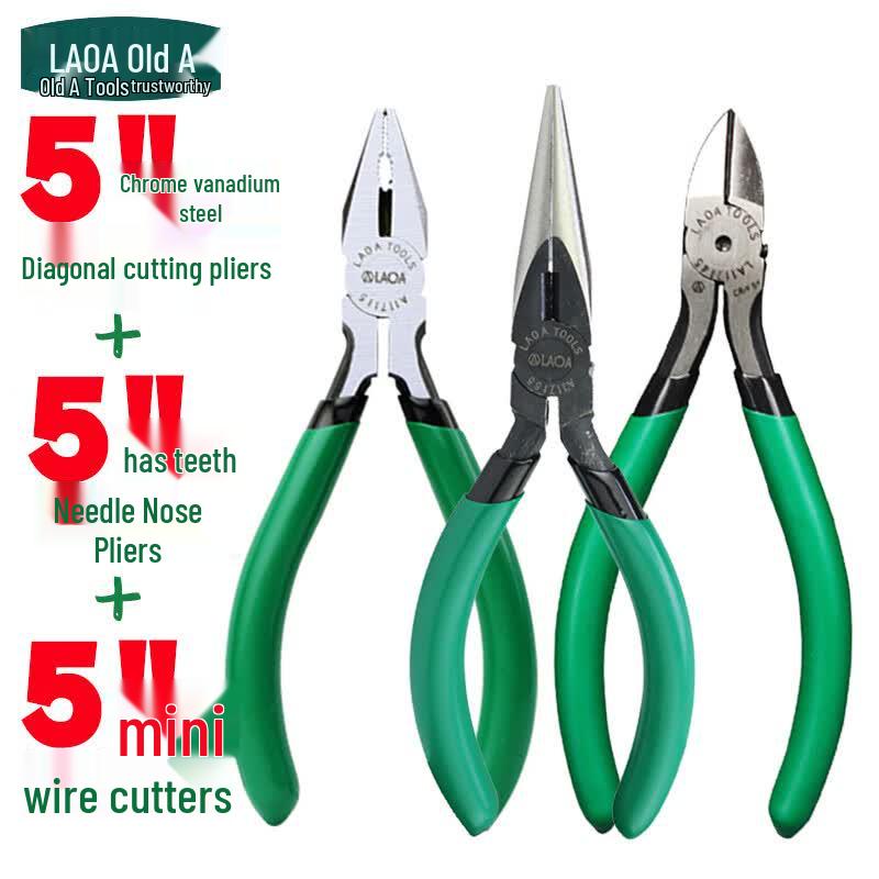 LAOA Mini Pliers 3-Piece Set