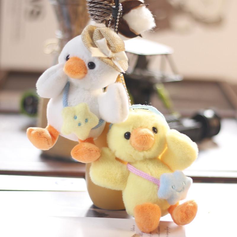 Adorable Plush Duck Keychain Soft Yellow Duck Backpack Charm Cute Stuffed Toy