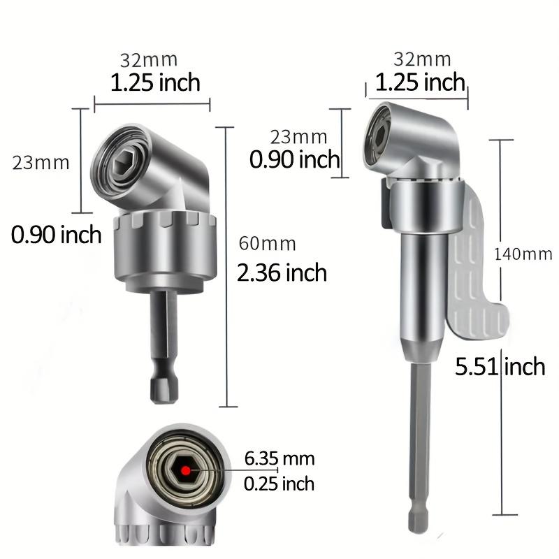 Right Angle Drill Bit Adapter, Hexagonal Handle Screwdriver Drill Bit Electric Drill Bit Accessory, 1/4 Inch Flexible Expansion