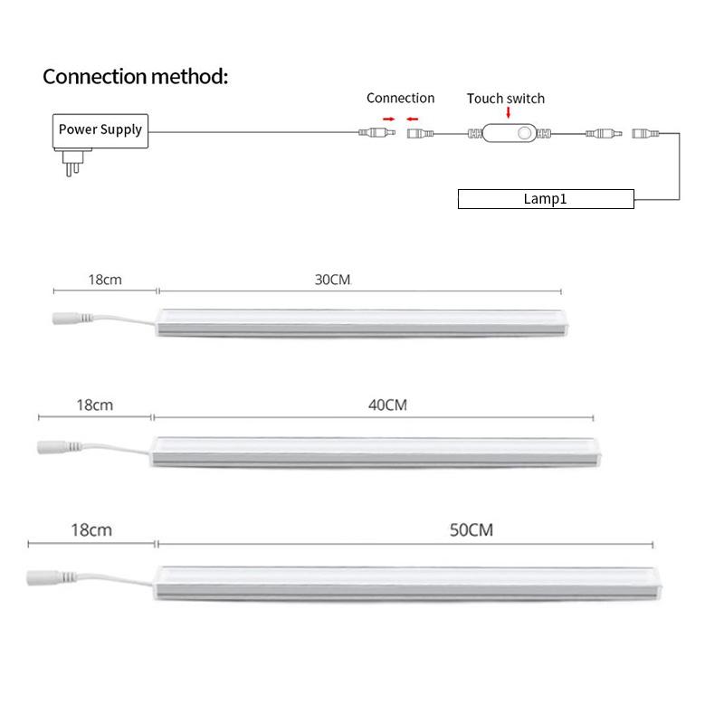 Tuya Wifi LED Skap Lys Berøringsbryter Under Skap led lys Til Kjøkken 30/40/50cm Sensor Lampe Garderobe LED Nattlys