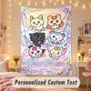 Custom Personalized Tapestry,ATEEZ Print Custom Name Text Wall Art Hanging for Bedroom