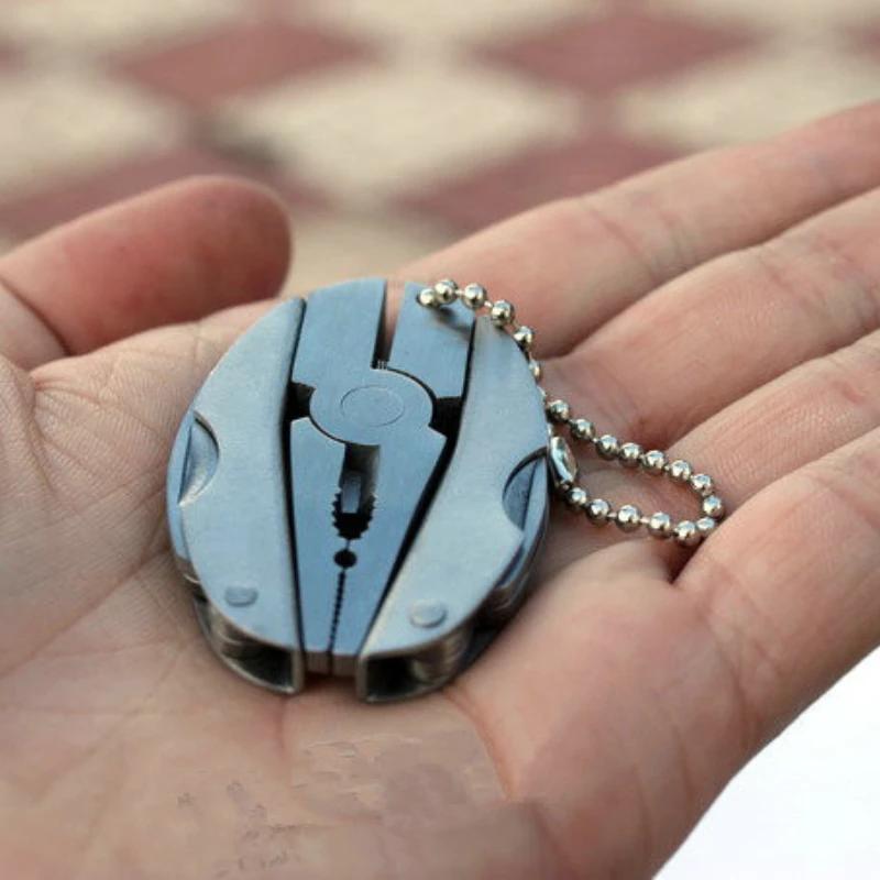 

1 шт. Многофункциональный инструмент плоскогубцы сталь целевого назначения складной нож брелок отвертка инструмент для выживания в кемпинге дорожный набор