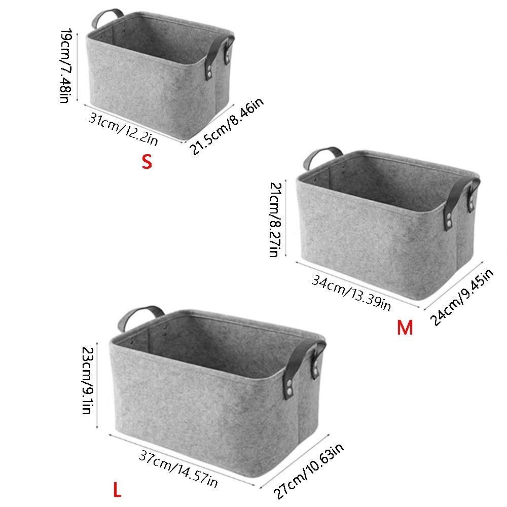 Felt Dirty Clothes Hamper Foldable Toys Holder Container Cloth Bag Dirty Clothes Bin  Living Room