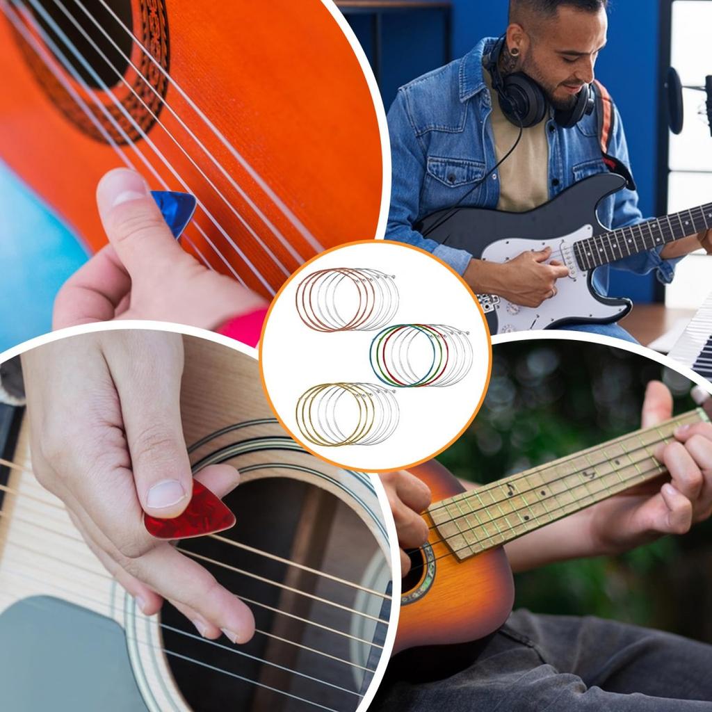 Miwayer 3 Sets/6 String Guitar Classical Acoustic Strings 1-6 /for Classic Acoustic Folk Guitar Parts Accessories(18pcs)