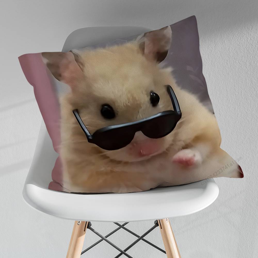 Hamster Lustig Traurig Meme Kissen über Wohnzimmer Sofa Kissenbezug Heimdekoration Schlafzimmer Zimmer Bett Kissenbezug