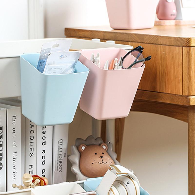 Plastic Hanging Cup Holders Hanging Cups For Rolling Cart Hanging Storage Bins Craft Supplies For Utility Cart Beauty Salon Trol
