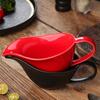 Yousheng Sauce Cup Ceramic Handle Design Dishwasher Safe Wide Spout No Mess Pouring Sauce Serving Pitcher Home Kitchen Decor
