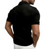 Men's Short-sleeved Button-down T-shirt