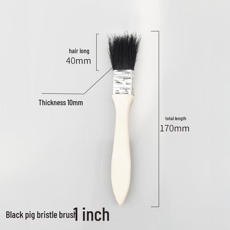 

Shenglianxing Wood Handle Black Bristle Utility Brush Set (10-Pack)